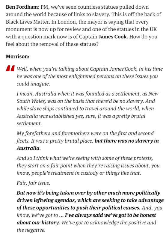澳总理称澳大利亚没有奴隶制 惹众怒后道歉改口