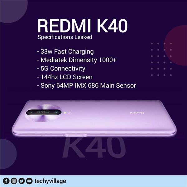 Redmi K40 Pro采用升降真全面屏设计 或明年Q1发布