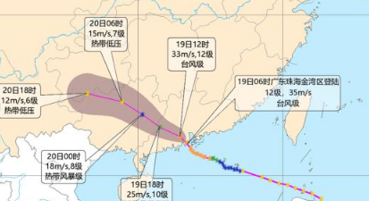 台风橙色预警发布：台风“海高斯”已在广东沿海登陆