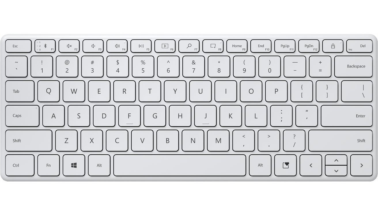 微软无线键盘曝光:独立数字键盘 还有一颗神秘按键