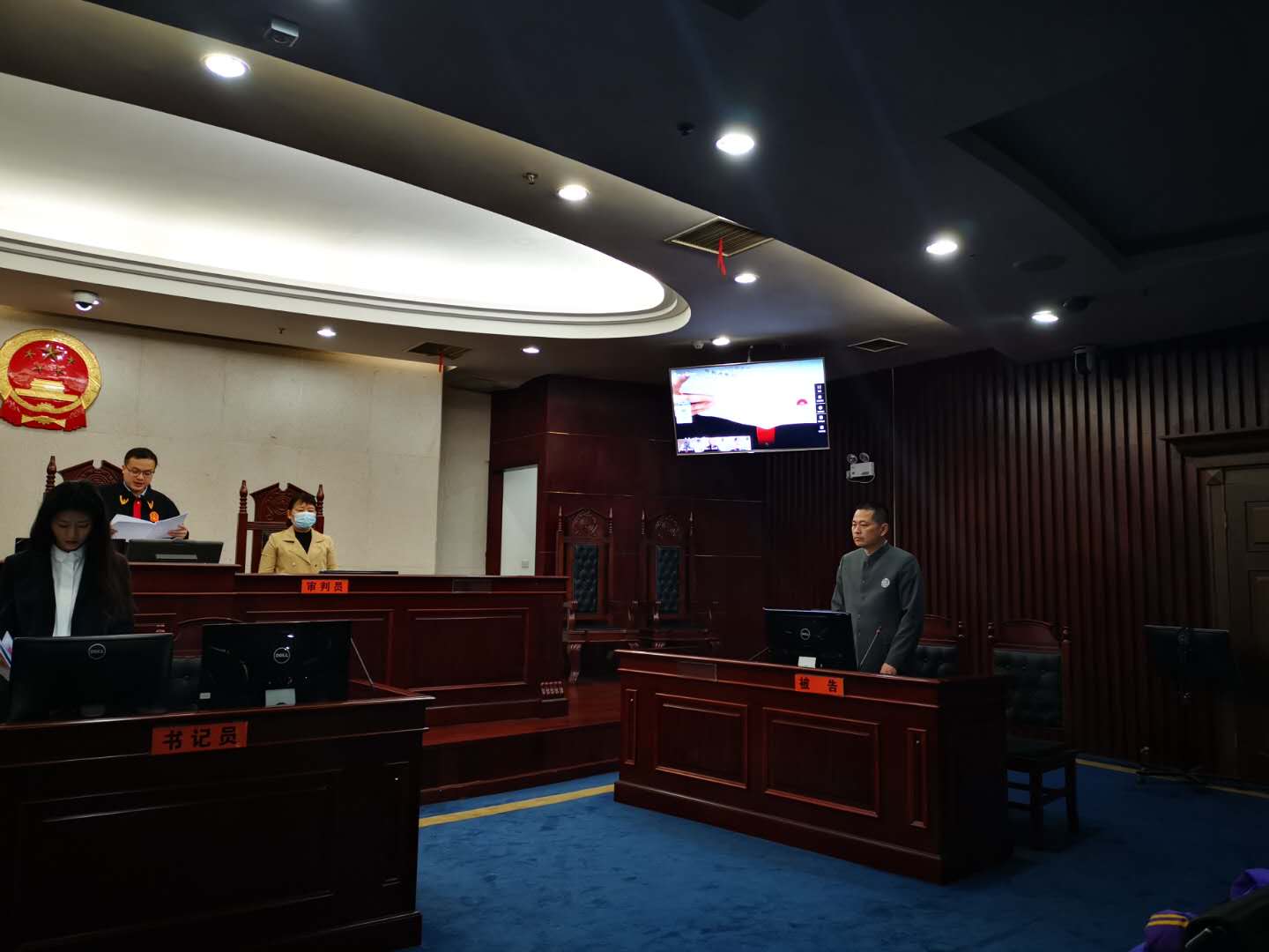 2020年4月23日，长沙中院对长沙法拉利公司商标侵权案宣判。 澎湃新闻记者 谭君 图