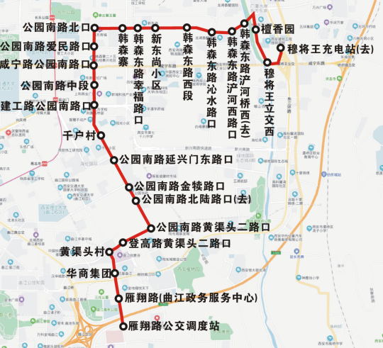 西安将开通111路公交线路 在穆将王充电站与雁翔路公交调度站间往返