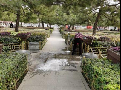 西安钟鼓楼广场绿化带竟成私人“洗衣池”？污水横流遭举报
