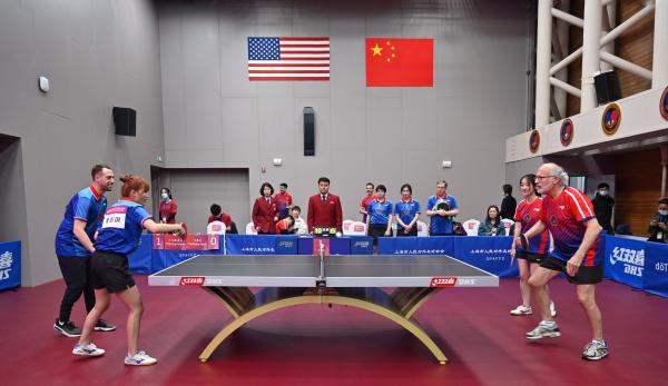 中美乒乓球友谊赛现场