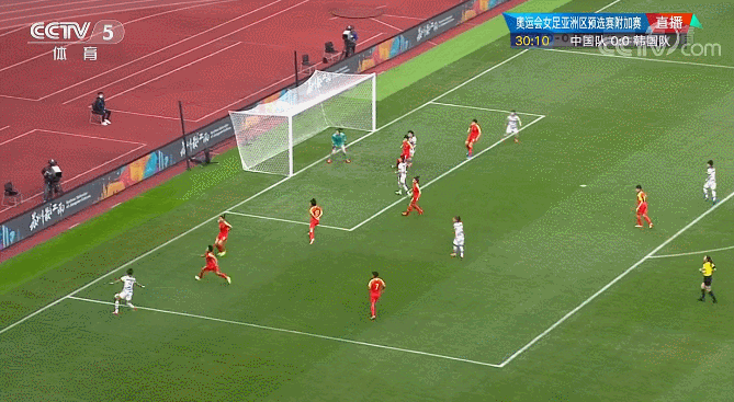 韩国女足攻入一球。