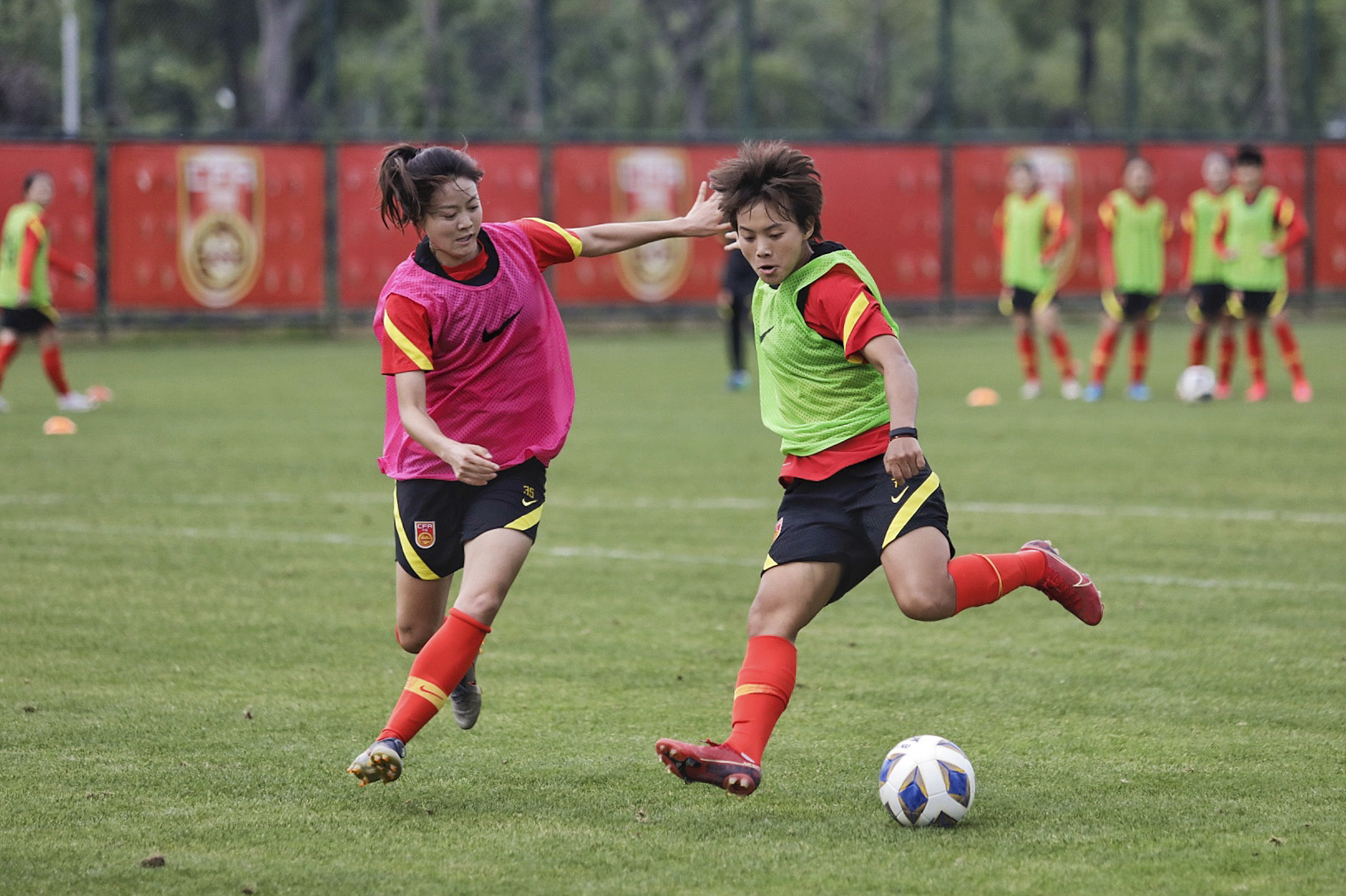 中国女足一直在苏州集训。