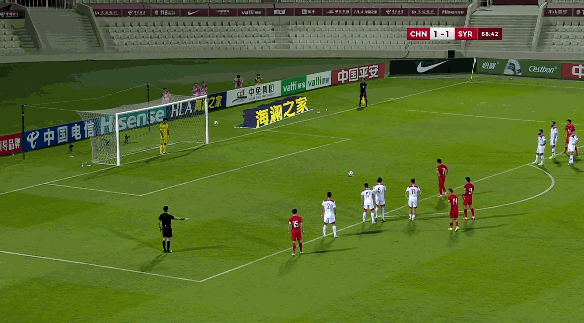 第66分钟，武磊为国足赢得点球，随后亲自操刀命中。
