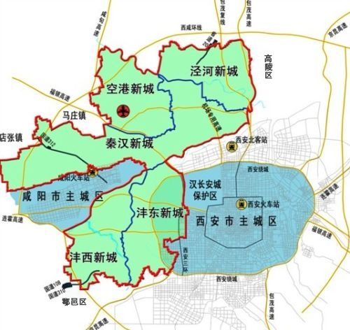 西咸新区位置图  西咸新区开发建设管委会网站 图