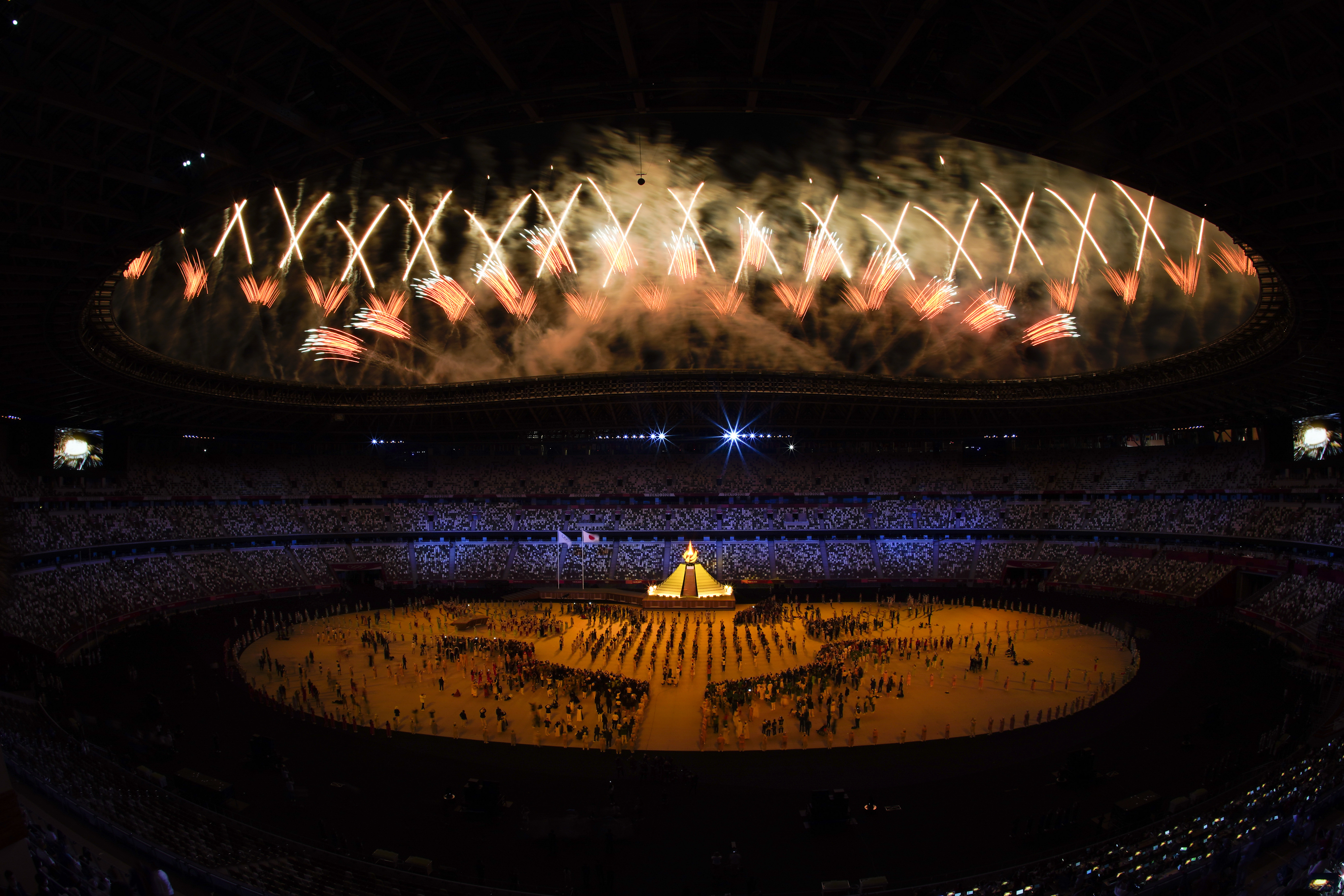 当地时间2021年7月23日，日本东京，2020东京奥运会开幕式。