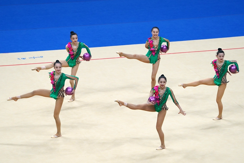 “最美体育项目”艺术体操今日收官！联合队获得女子集体全能冠军 陕西队获得铜牌