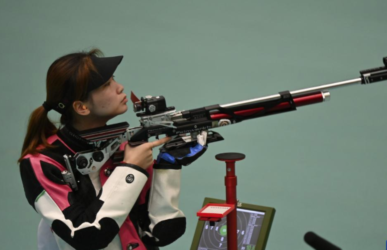十四运会射击项目女子10米气步枪团体决赛浙江队夺得金牌