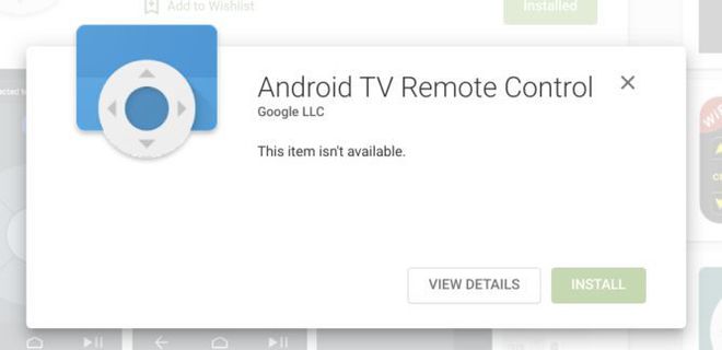 Android TV Remote Control從Play商城下架