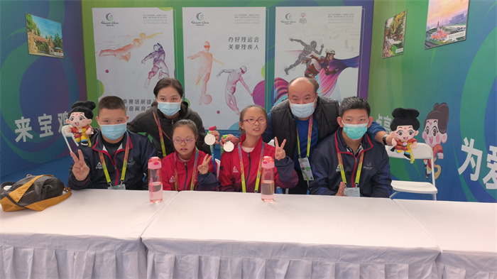 残特奥会滚球项目赛场  陕西队运动员们收获了奖牌和友情