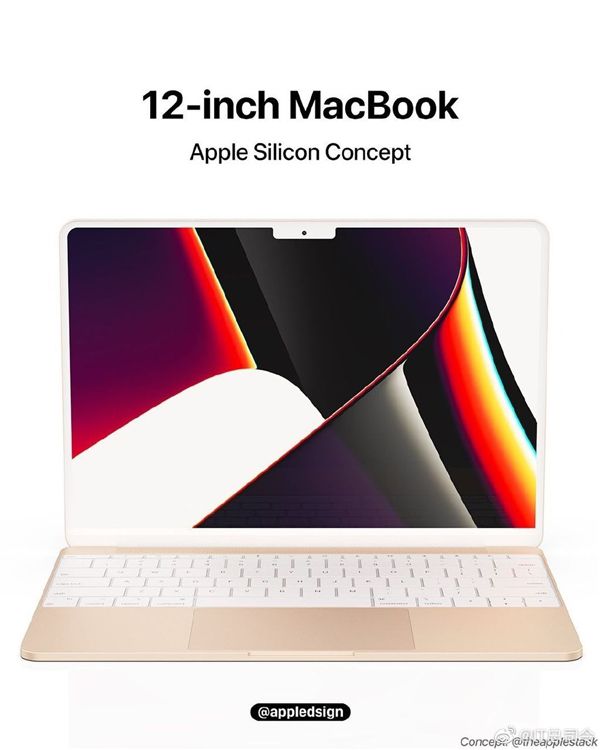 12英寸MacBook渲染图曝光：窄边框刘海屏+超薄机身