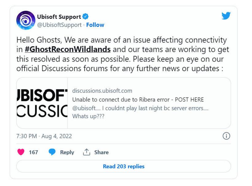 《幽灵行动：荒野》加入微软 XGP 后出现联网问题，育碧正在修复