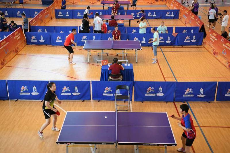 乒乒乓乓 西安市首届社区运动会乒乓球总决赛在长安区开赛