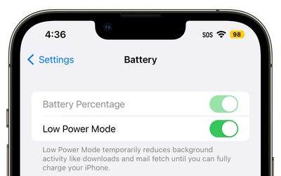 太贴心了 苹果优化iOS 16电量百分比功能