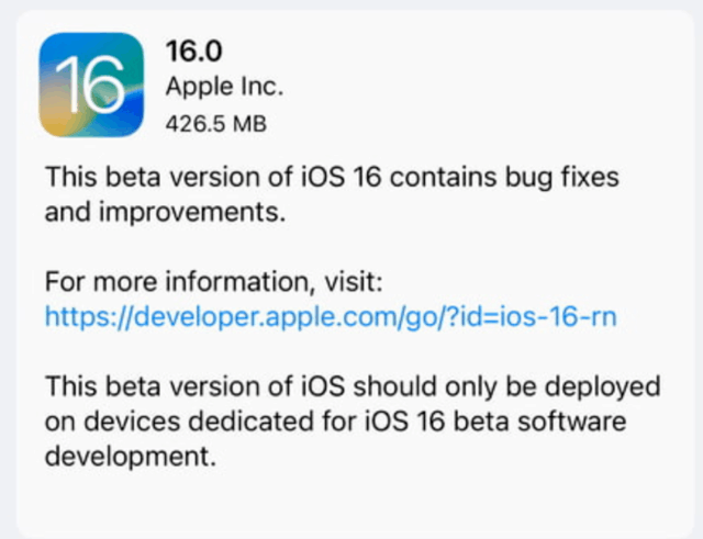 苹果iOS 16新版推送 有6大新功能