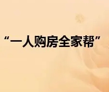 超30城支持“一人购房全家帮”