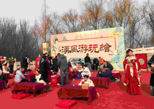 大年初一汉城湖汉风年味十足 受游客欢迎