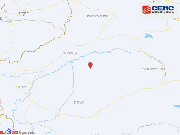 新疆阿克苏地区沙雅县发生6.1级地震 震源深度50千米