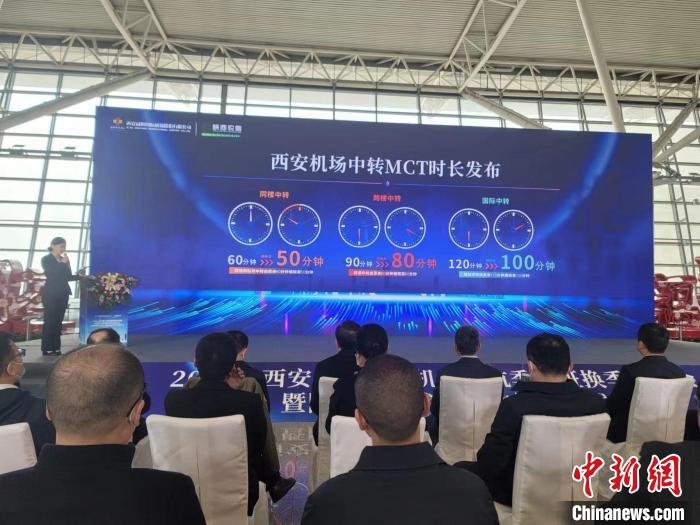 2023年西安咸阳国际机场夏航季航班发布会暨陕西农信战略合作签约仪式。　阿琳娜　摄