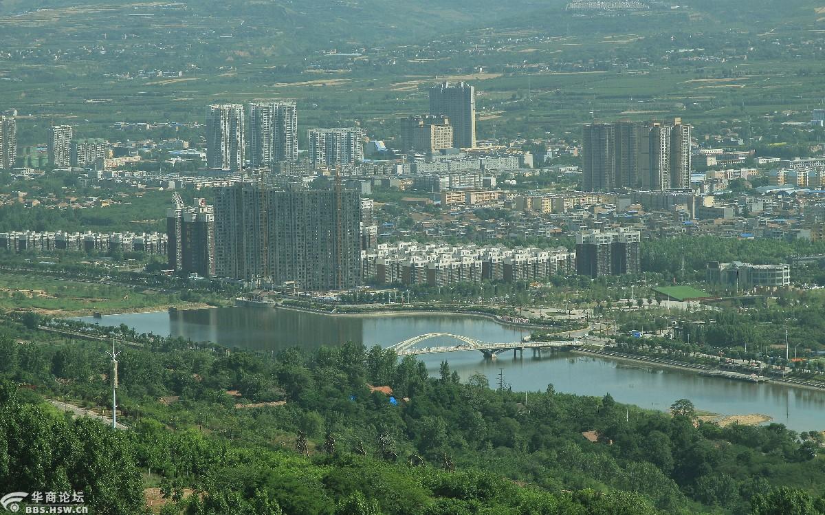 蓝田县城全景图