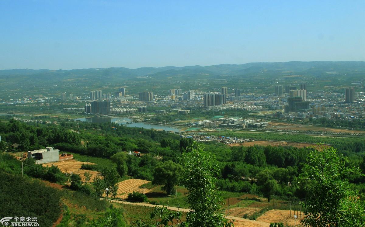 蓝田县城全景图