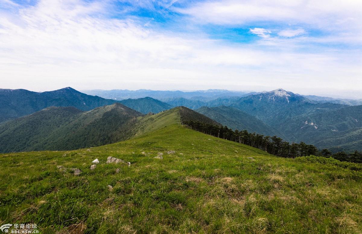 秦岭天华山西梁花海露营美女驴友高山秀场