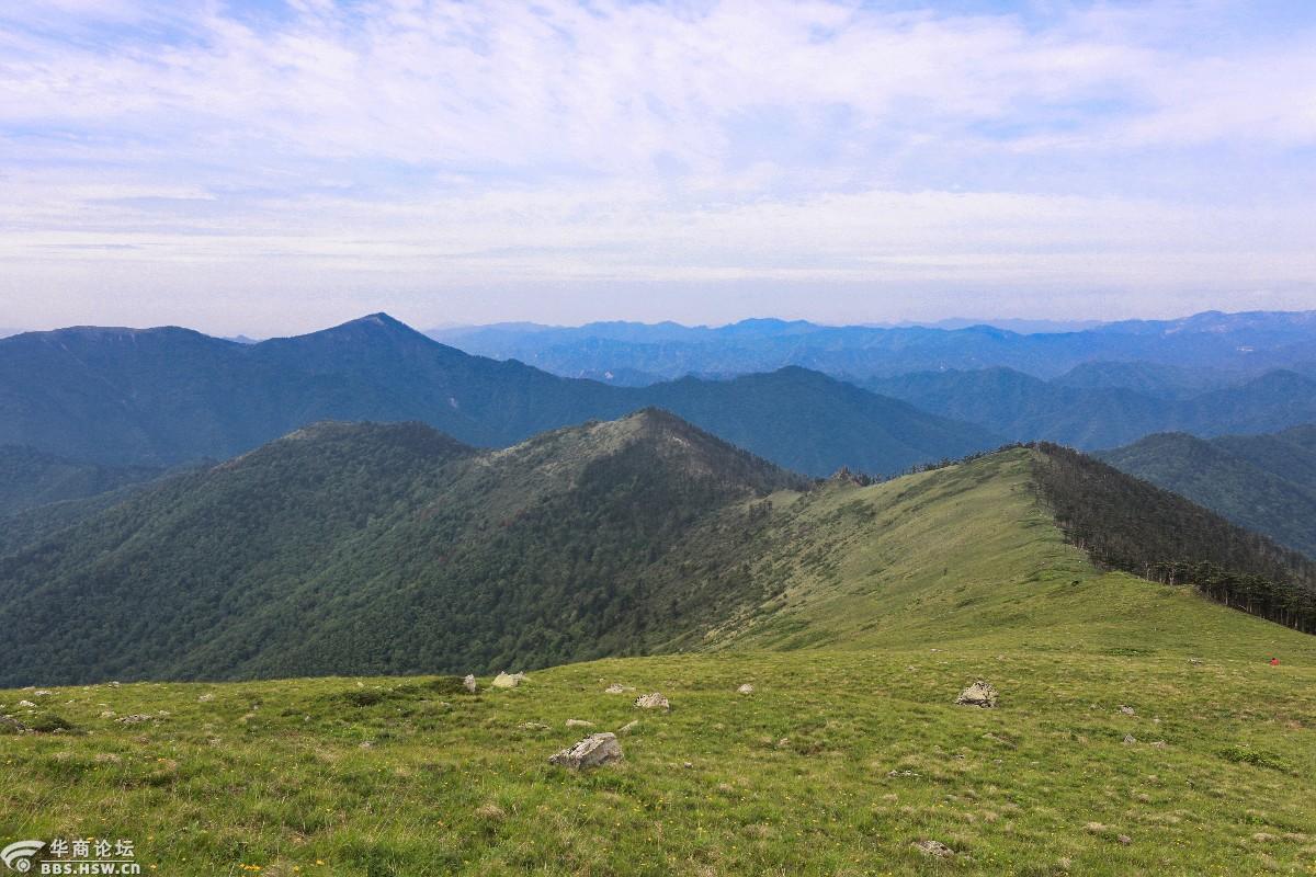 秦岭天华山西梁花海露营美女驴友高山秀场