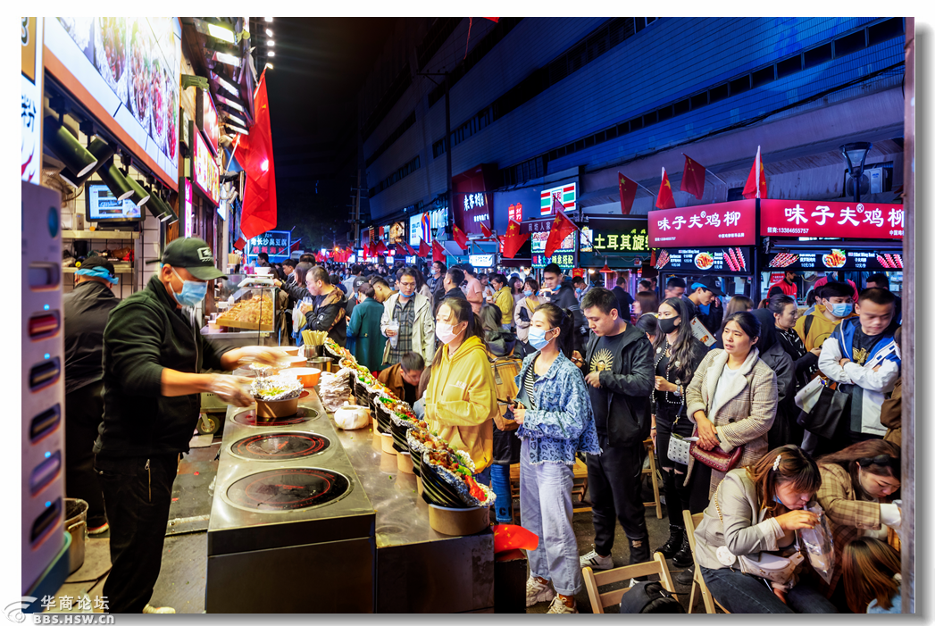见证西安夜拍骡马市美食一条街解放市场