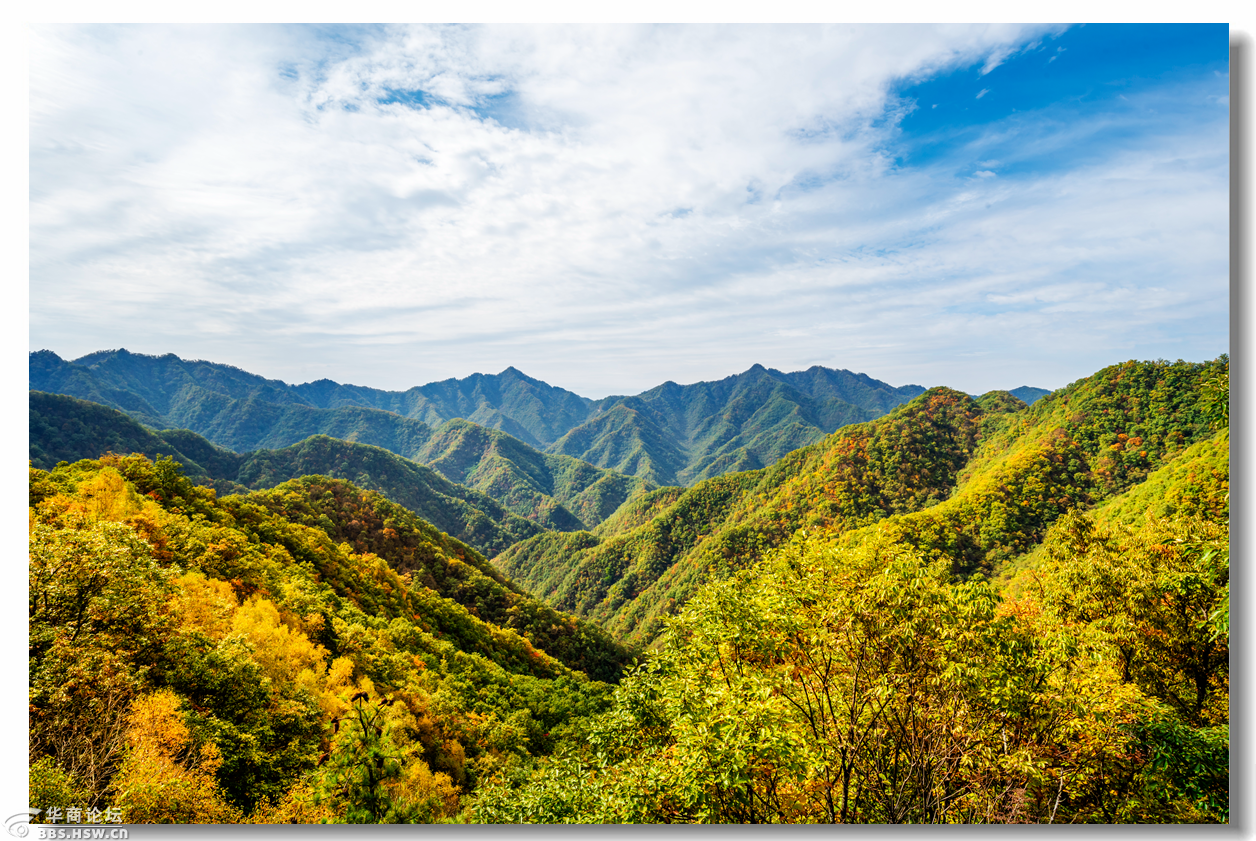 大美秦岭深秋季的分水岭黄花岭如诗如画美的醉人