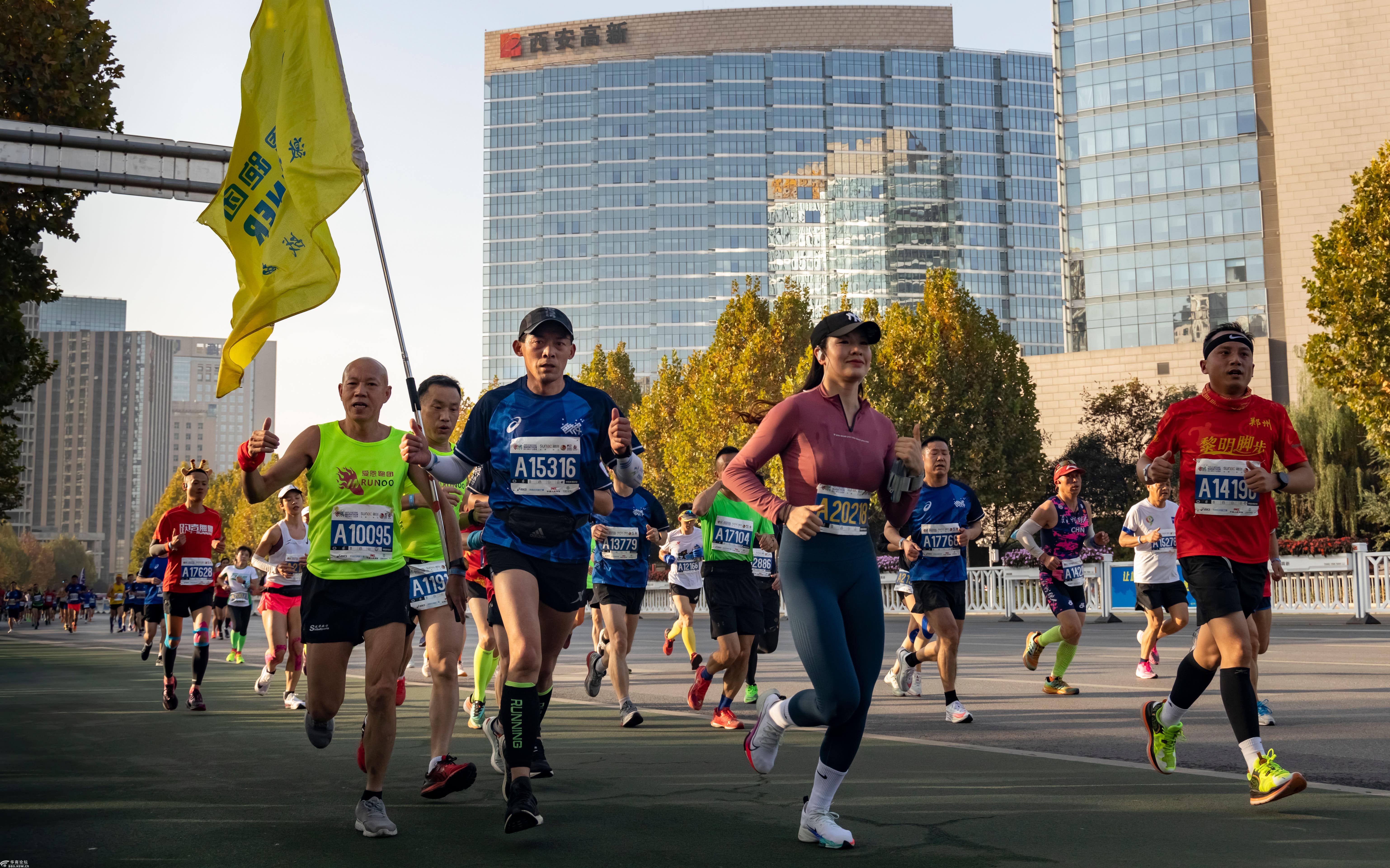 2020西安马拉松掠影