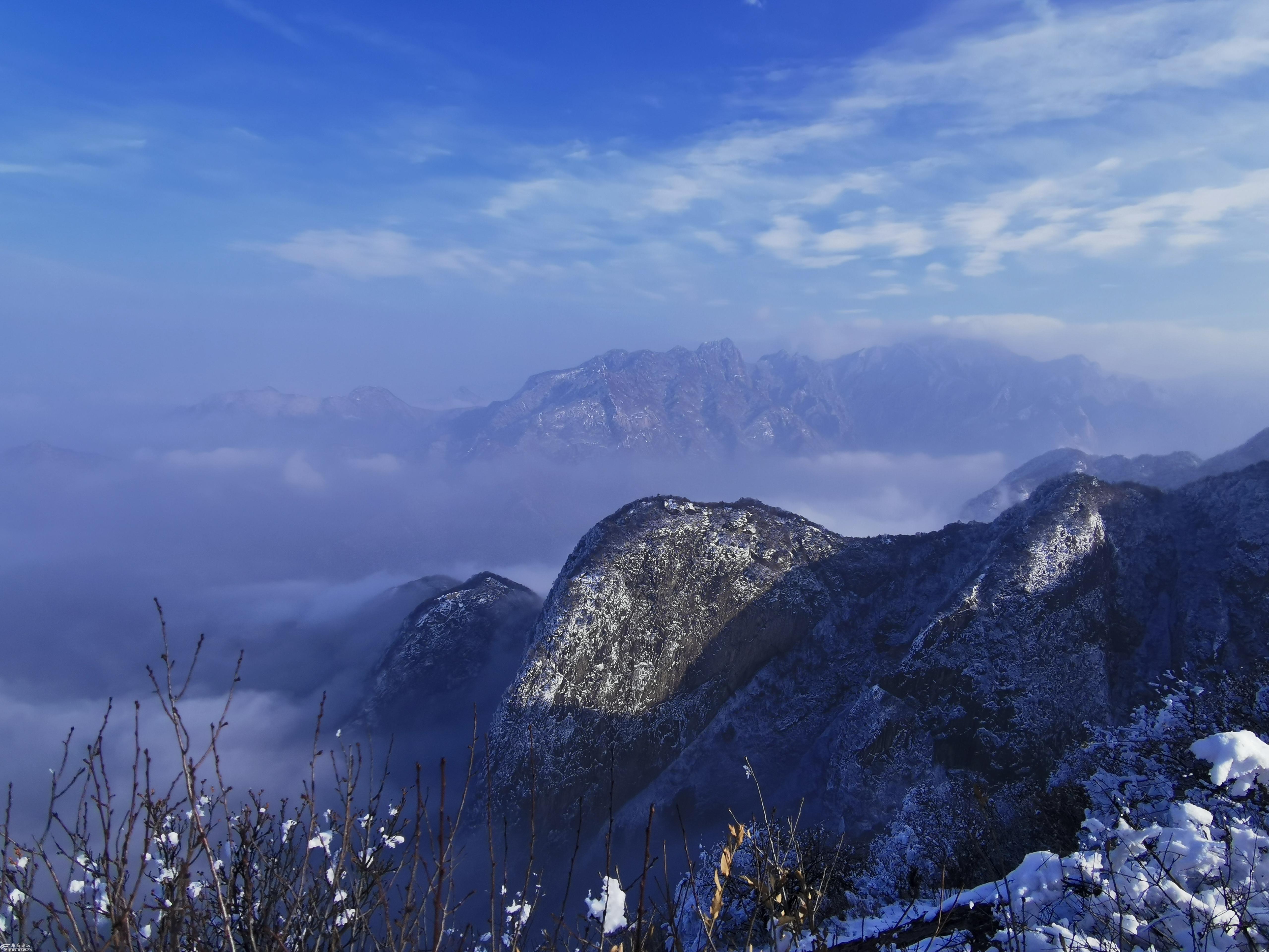 雪后嘉午台,偶遇云海