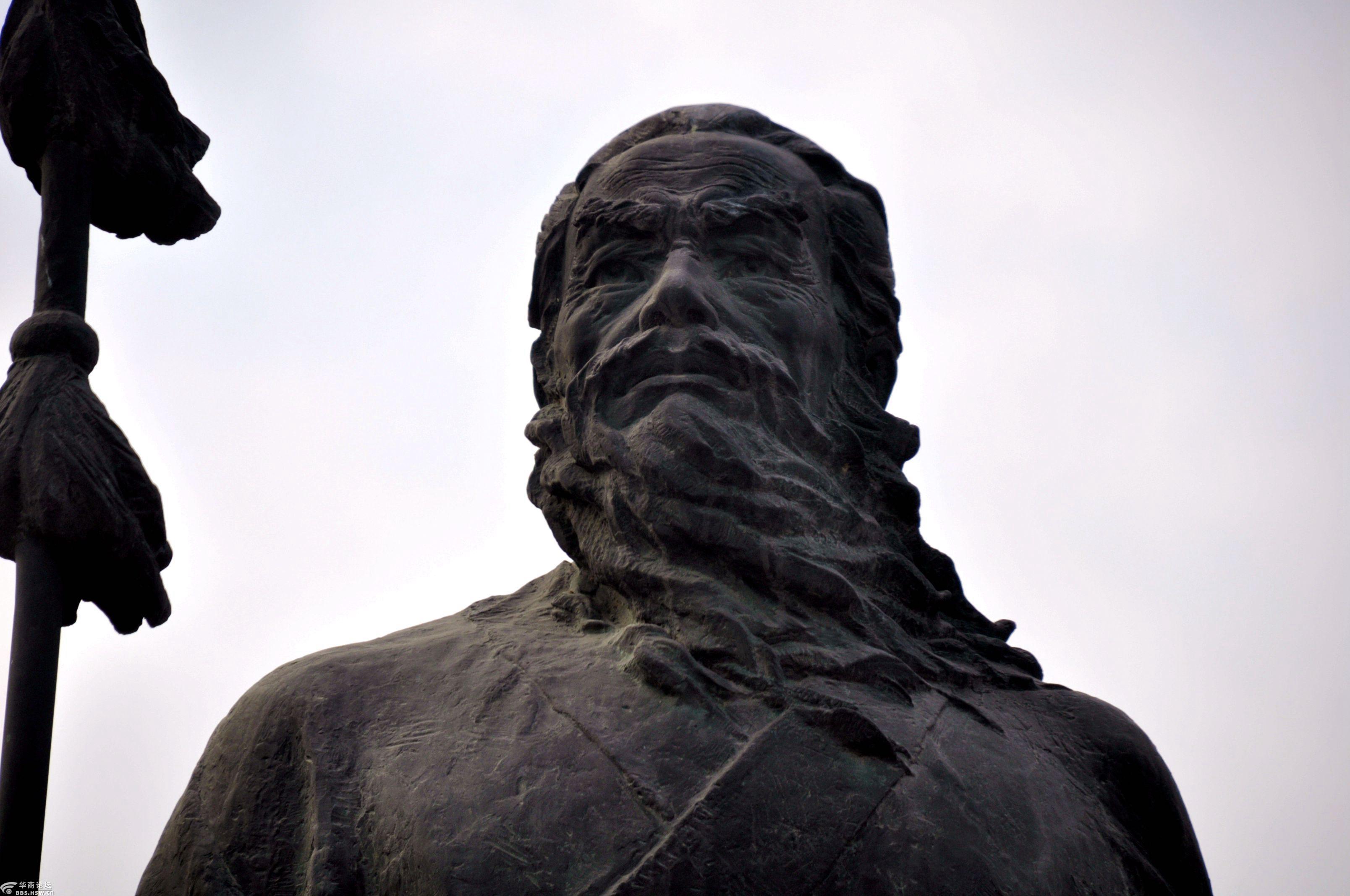 中华农都——武功古城民族英雄苏武纪念馆苏武雕像景色.2020.12.27
