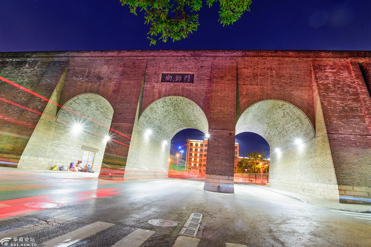 西安火车站附近城墙四座城门夜景随拍