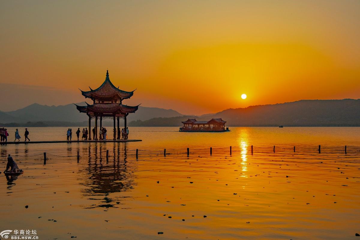 浙南行摄6集贤亭的落日