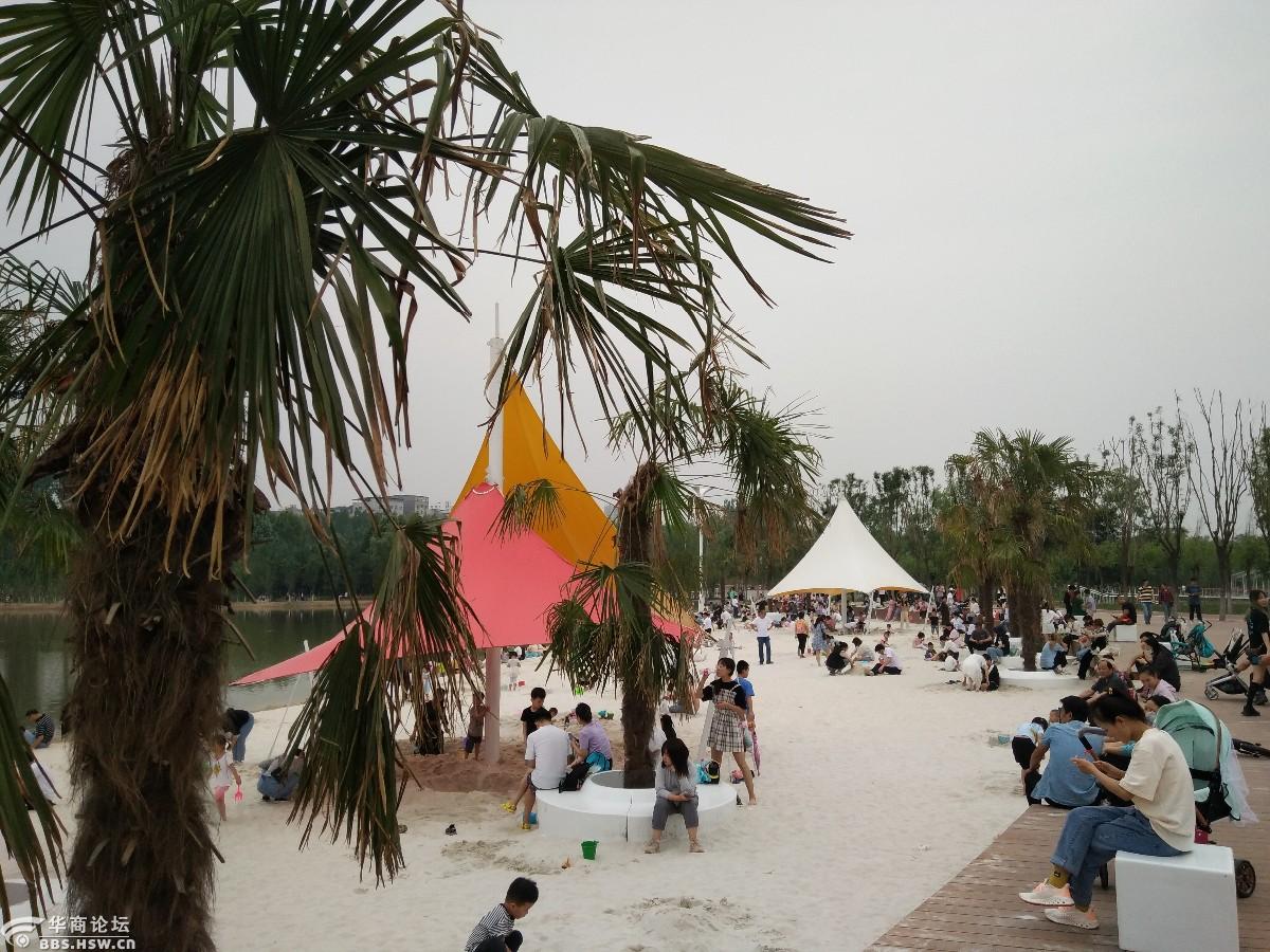 手机随拍网红打卡地樊川公园沙滩戏沙