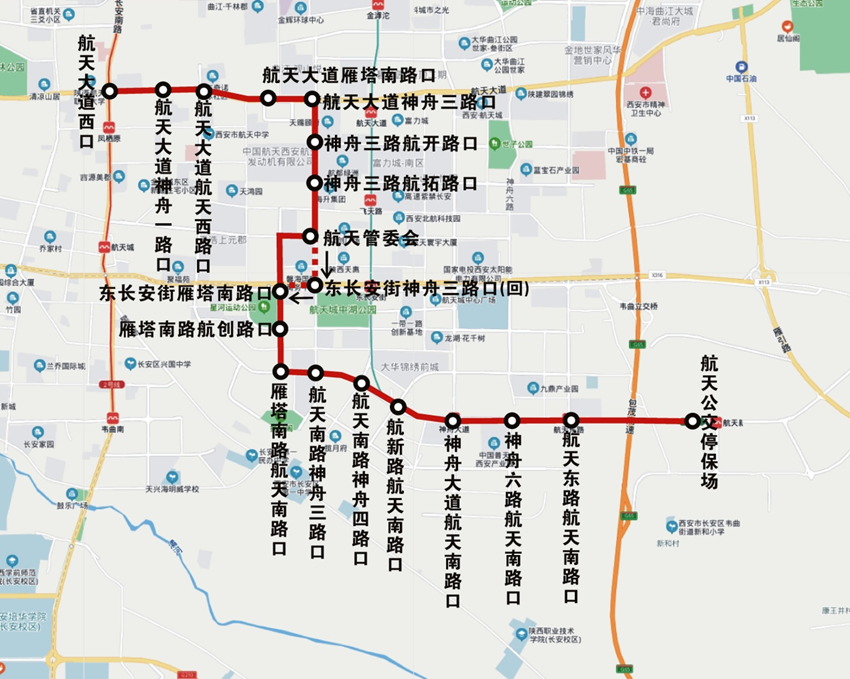 西安市交通线路图明细图片