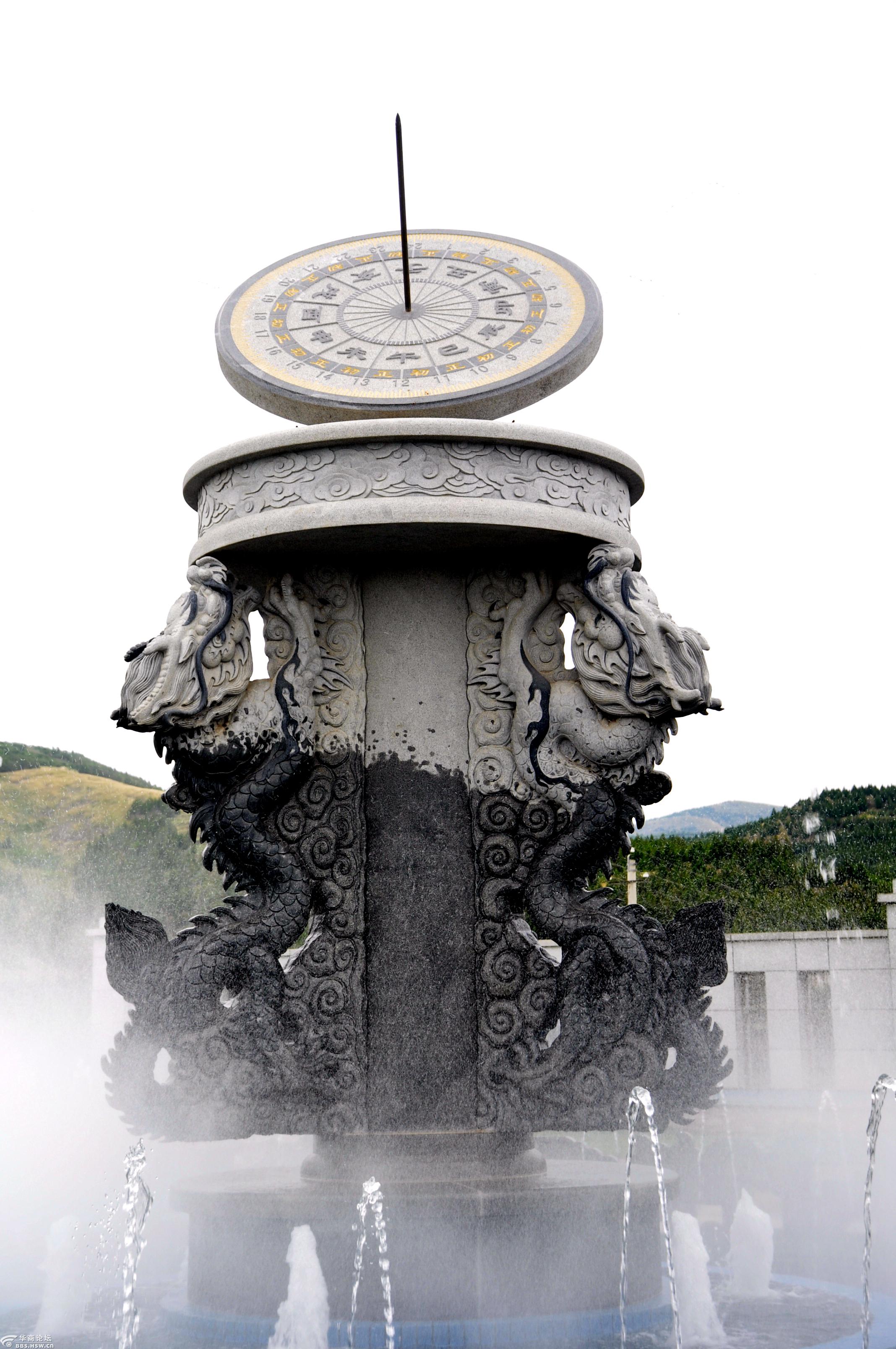 陕西省礼泉县九嵕山下的唐昭陵墓园"蛟龙喷泉"景色.2021.6.24