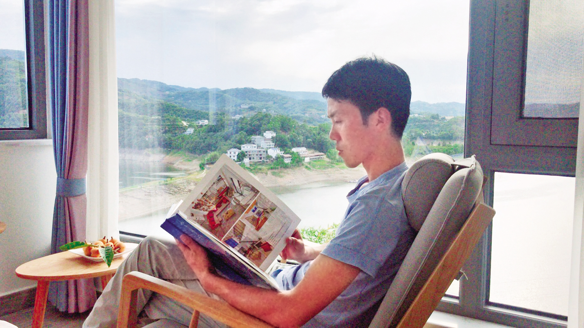 罗卫星瀛湖岸边建起网红民宿