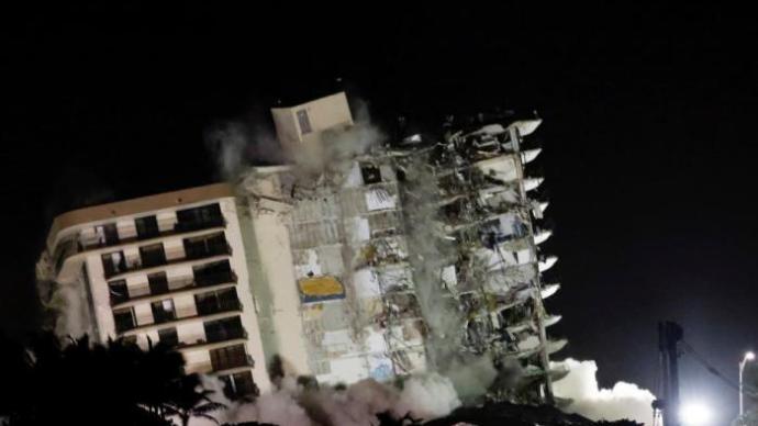 美国迈阿密坍塌公寓爆破后恢复搜救 遇难人数升至28人