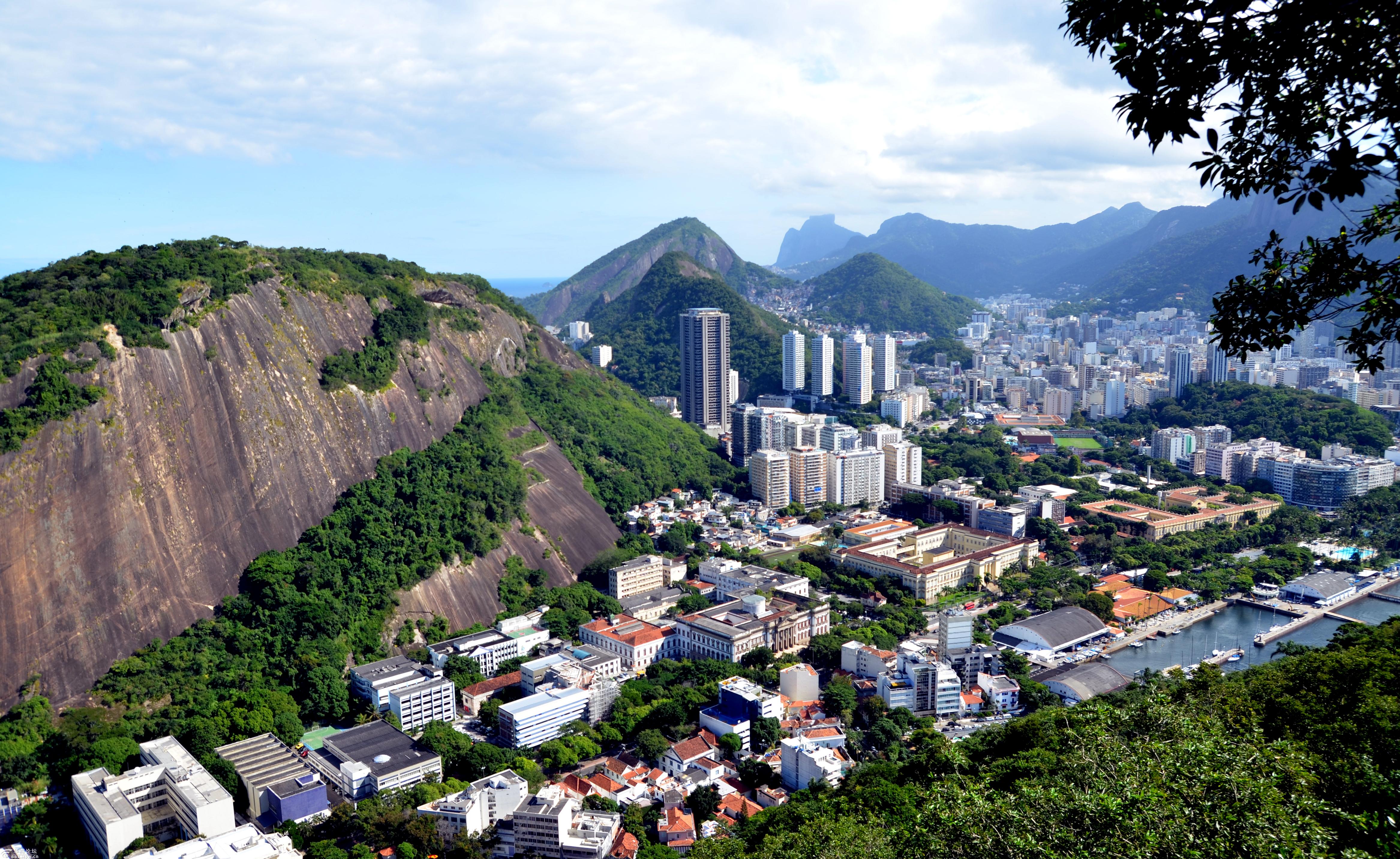 巴西首都里约热内庐瓜纳巴拉湾远眺基度山