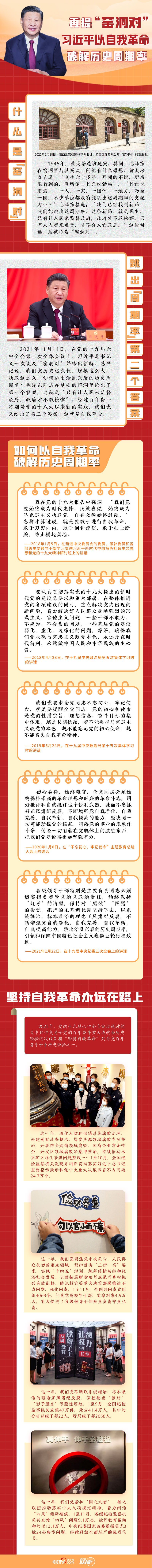 联播+｜再提“窑洞对” 习近平以自我革命破解历史周期率