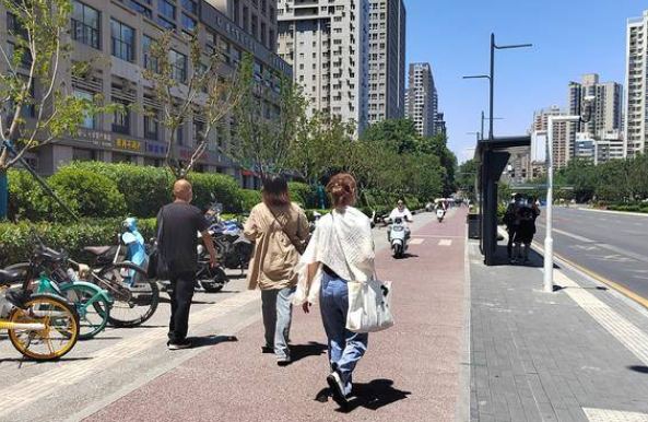 高新路南段改造后树荫变少 官方：因在地铁站点附近 大树有影响