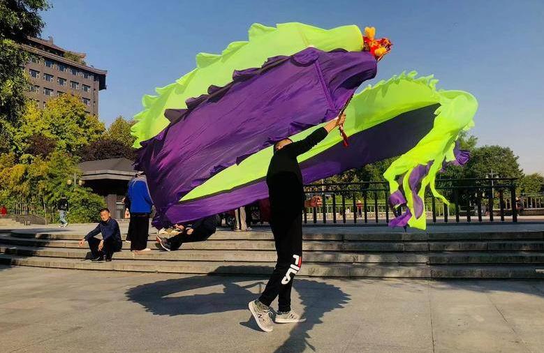 大槐树下的舞龙队：队伍已发展到80多人 最年长的78岁