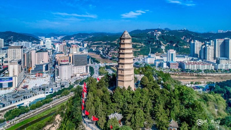 延安市航拍全景