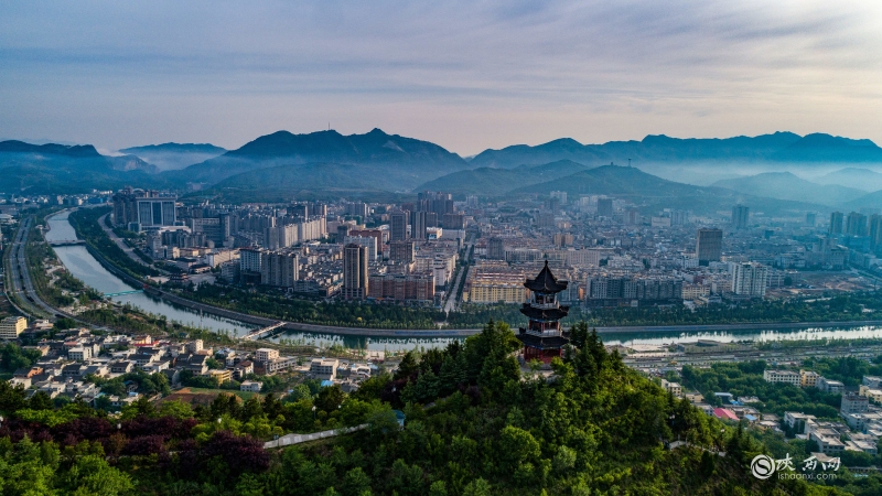 商洛市航拍全景
