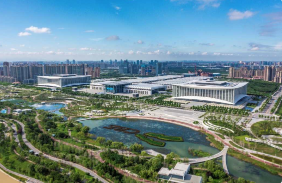 位于浐灞的西安国际会展中心浐灞生态区深化开放合作,聚力激发发展