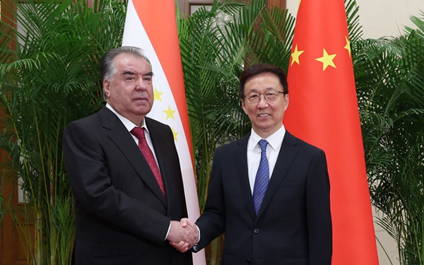 华商头条|韩正会见塔吉克斯坦总统拉赫蒙